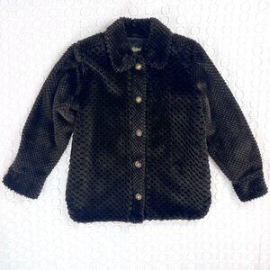 Not Fur Real by Duffel Dark Chocolate Brown Faux Fur Coat Womens Size Sm…